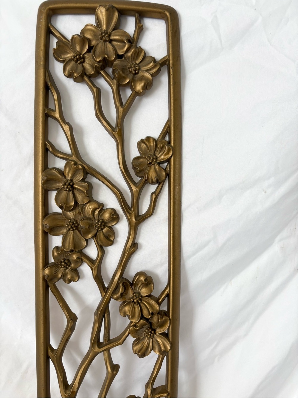 Vintage gold cherry blossom wall art home decor baroque midcentury - Picture 2 of 2